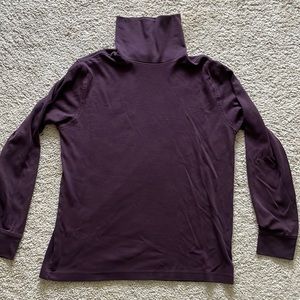 Eggplant purple Lands End mens turtleneck
